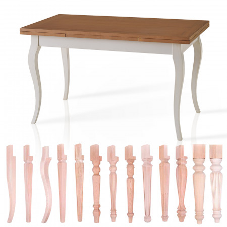 Tavolo personalizzabile allungabile con gambe intercambiabili