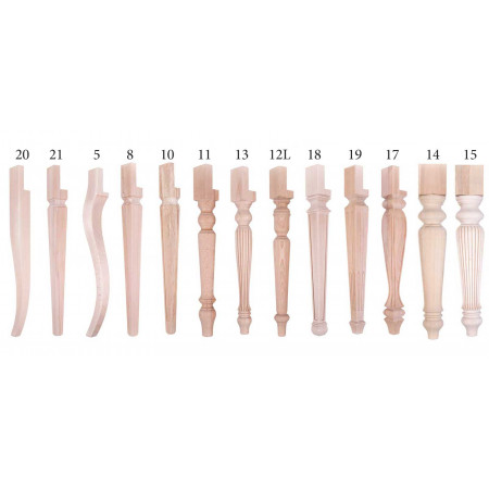 Gambe per tavolo allungabile in legno