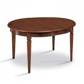 Tavolo rotondo allungabile in legno noce with 120x120 to 160 estensione