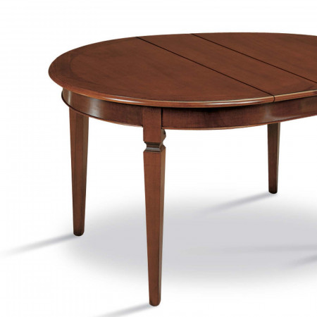 Tavolo rotondo allungabile legno noce con gambe in faggio