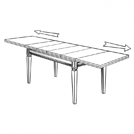 Tavolo in stile classico allungabile da 160x90 a 320x90