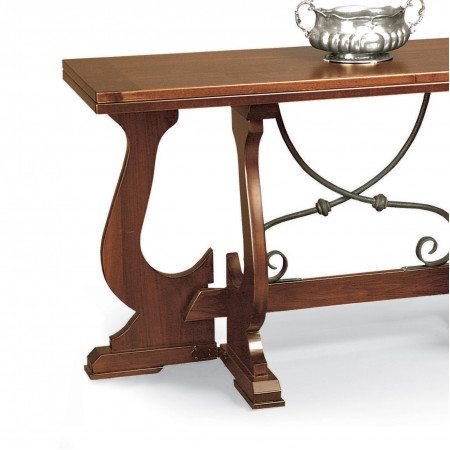 Dettaglio gambe Tavolo consolle con ferro 180x42/84