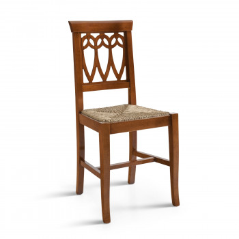 Sedia Goccia con seduta in paglia