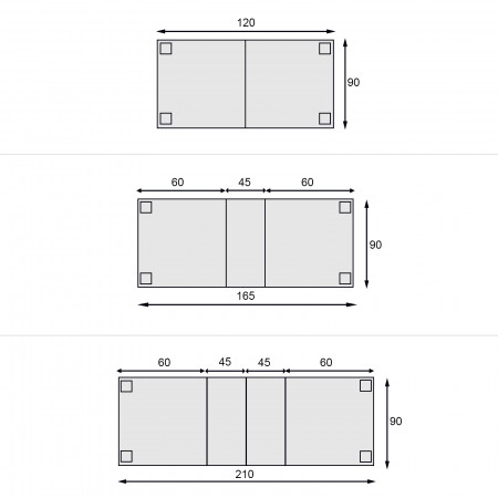 Tavolo in noce spinapesce allungabile da 120x90 a 210x90