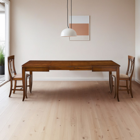 Tavolo in noce spinapesce allungabile da 120x90 a 210x90