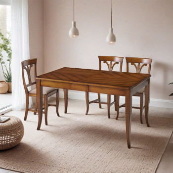 Tavolo in noce spinapesce allungabile da 140x90 a 230x90