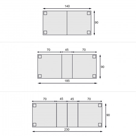 Tavolo in noce spinapesce allungabile da 140x90 a 230x90