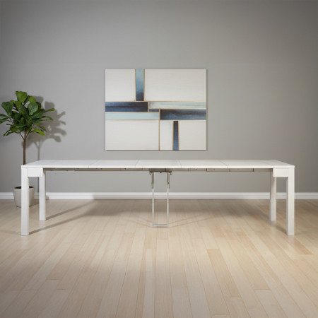 Consolle allungabile in legno di frassino da 50x90 fino a 14 posti