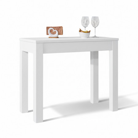 Consolle allungabile in legno di frassino da 50x90 fino a 14 posti