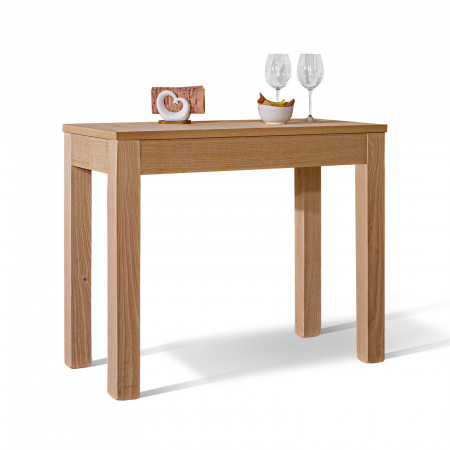 Consolle allungabile in legno di frassino da 50x90 fino a 14 posti