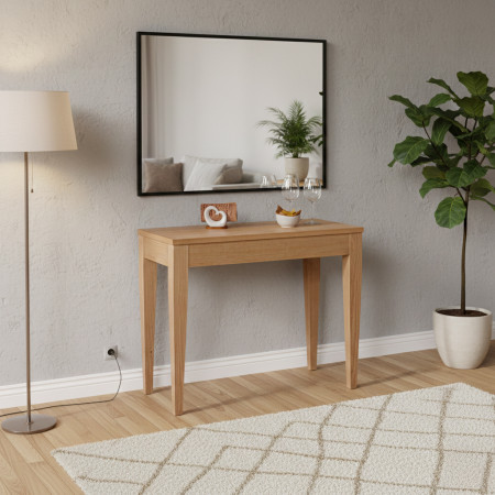 Consolle in frassino allungabile da 50x90 a 300x90