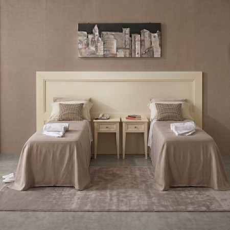 Testata letto in legno su misura per albergo per sommier separabili