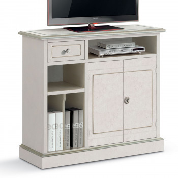 Credenzina Shabby Chic con cassetto e vano libreria