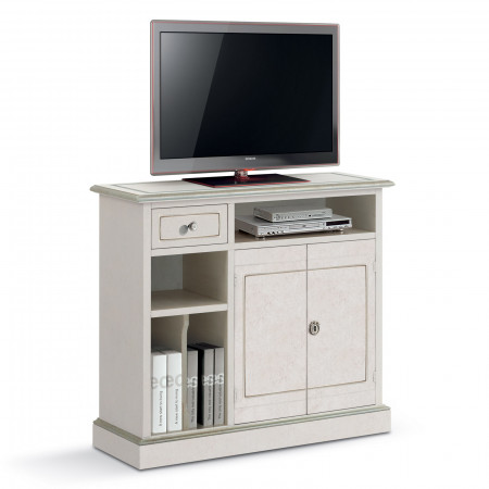 Credenzina Shabby Chic con vano libreria e cassetto
