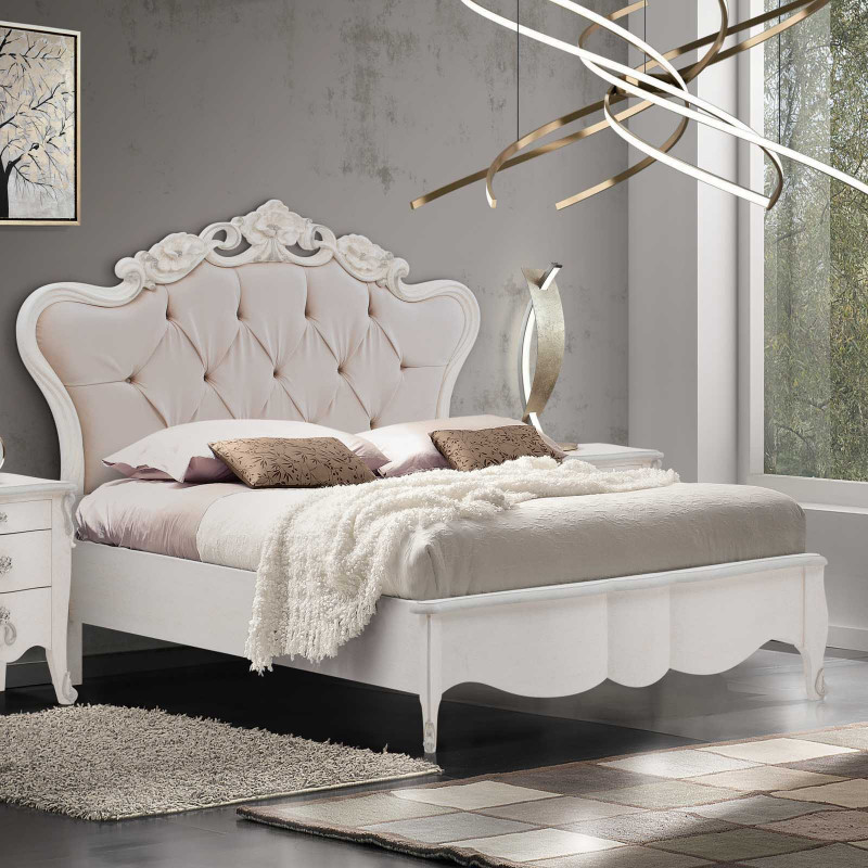 Testata letto legno bianco shabby Letti stile shabby chic