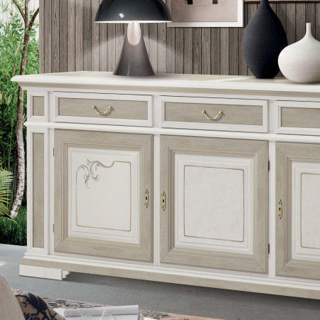 Credenza Shabby Chic 3 ante 3 cassetti