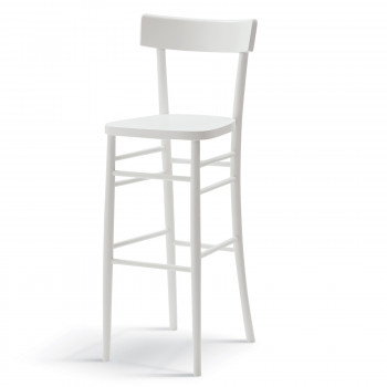 Sgabello Shabby Chic in faggio, vista frontale