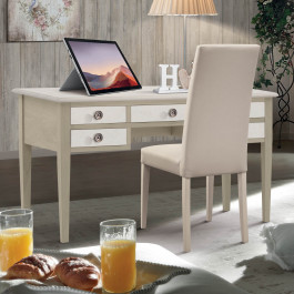 Scrittoio Porta PC Shabby Chic con mensola alta