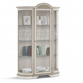 Vetrina Shabby Chic ad angolo dettagli decorativi