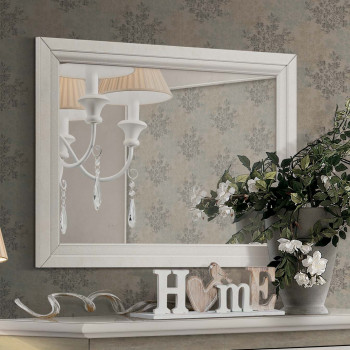Specchio Shabby Chic Rettangolare con riflesso candelabro
