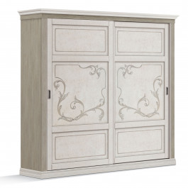 Armadio Shabby Chic con ante decorate scorrevoli