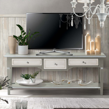 Porta TV Shabby Chic da con 3 cassetti