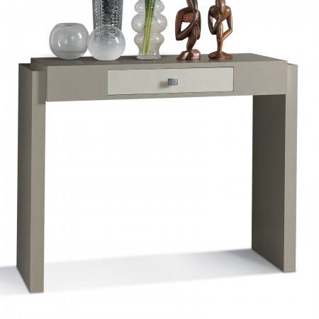 Consolle Shabby Chic con 1 cassetto, dettaglio design e materiali