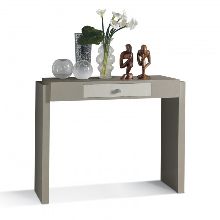 Consolle Shabby Chic con 1 cassetto e decorazioni