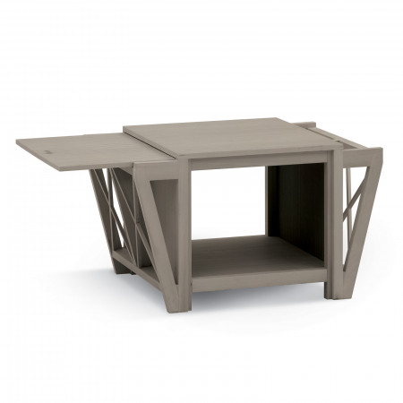 Tavolino portariviste Shabby Chic con allunghe laterali