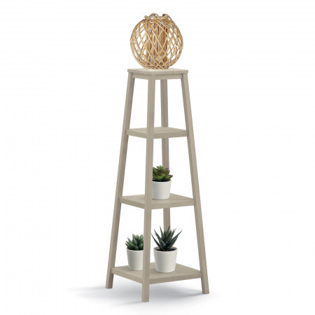 Consolle piramidale Shabby Chic con 4 ripiani in legno