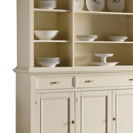 Dettaglio alzata credenza 4 ante shabby chic