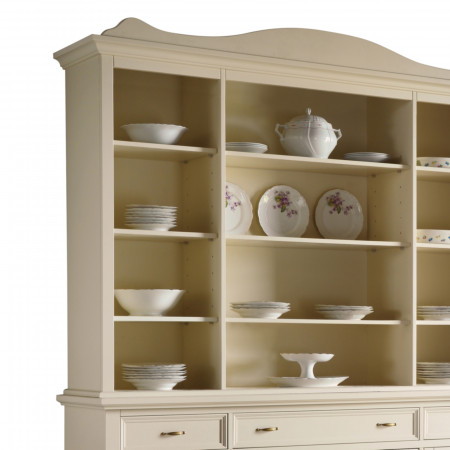 Credenza 4 ante shabby chic con alzata regolabile