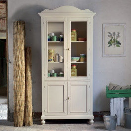 Vetrina con 4 ante in stile shabby chic