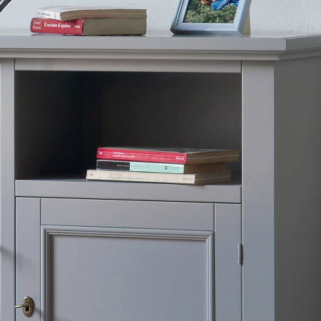 Porta TV shabby chic con vano a giorno e libri