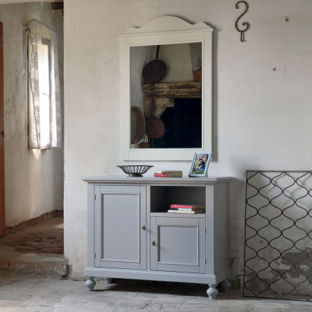 Porta TV shabby chic con 2 ante in legno massello