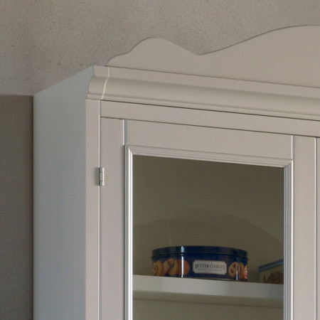 Libreria 4 porte shabby chic dettaglio anta in vetro