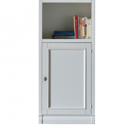 Libreria componibile shabby chic con anta chiusa