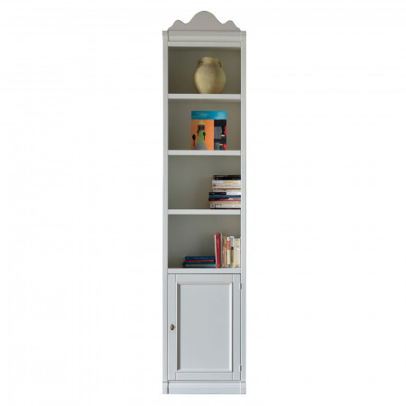 Libreria componibile shabby chic con anta e ripiani