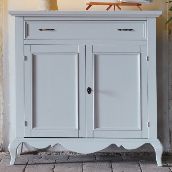 Credenza 2 ante shabby chic in legno di tiglio