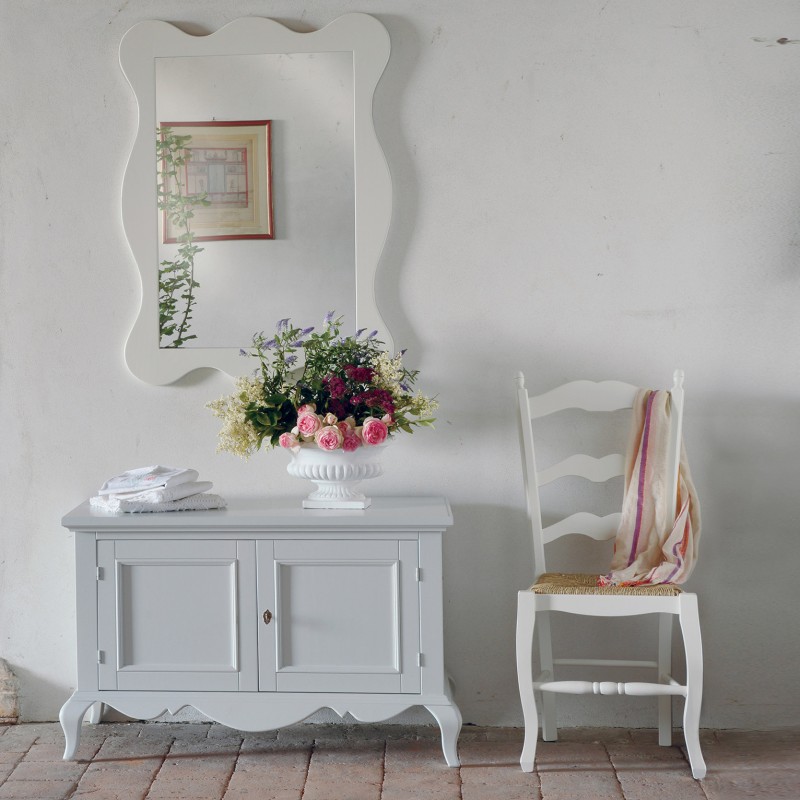 Panca Appendiabiti CARO-Möbel TRIENT Stile Vintage - 3 Cassetti - Bianco - Legno Paulownia E MDF - Montata