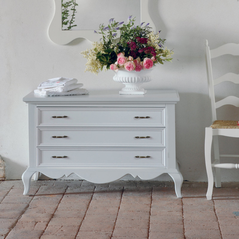 Mobiletto con 3 cassetti shabby chic