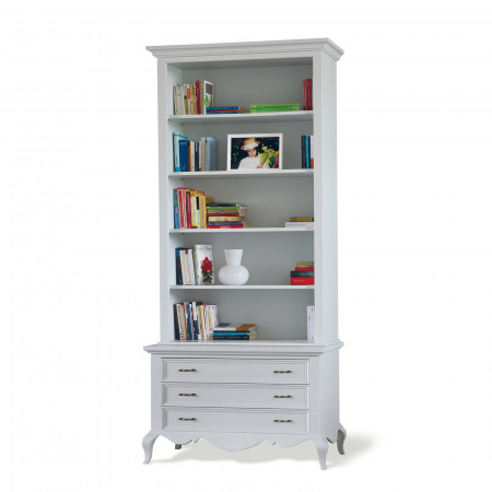Mobiletto con 3 cassetti shabby chic con ripiani