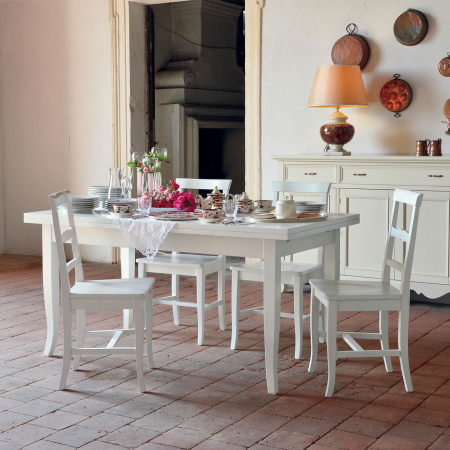 Tavolo shabby chic allungabile apparecchiato