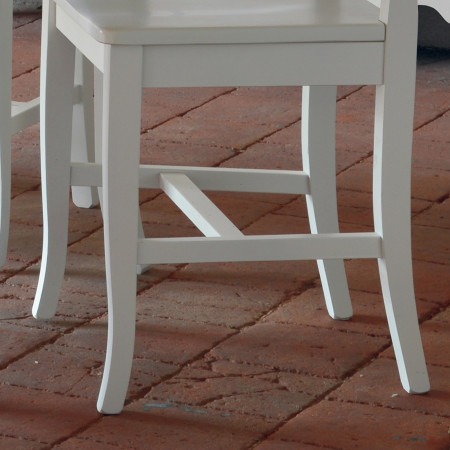 Sedia con fondino in legno shabby chic