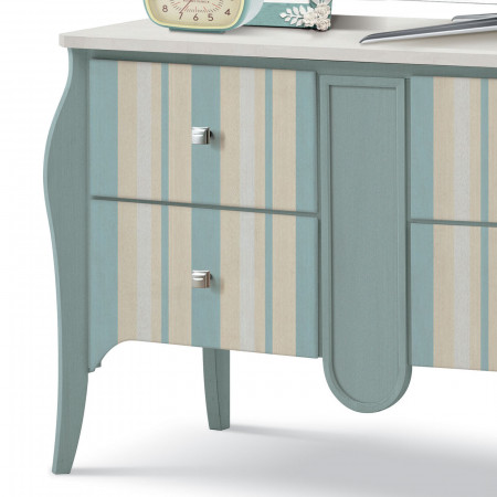 Dettaglio cassetto credenza Shabby Chic 4 cassetti