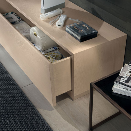 Composizione 4, dettaglio cassetto legno di frassino