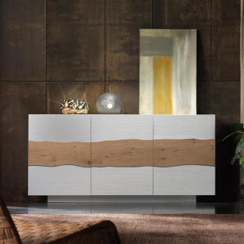 Madia 3 ante selvatico rovere nodato, fascia legno