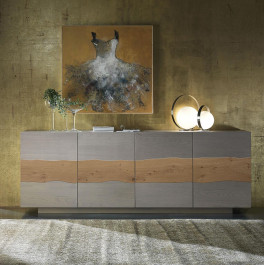 Madia 3 ante selvatico rovere nodato, fascia legno