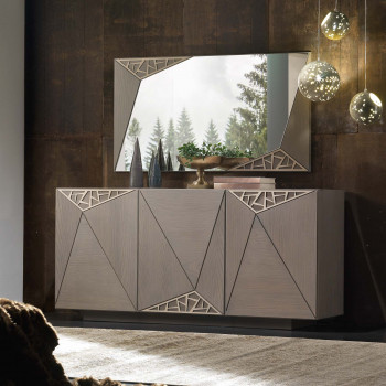 Madia 3 ante Gioconda con traforo, dettaglio frontale