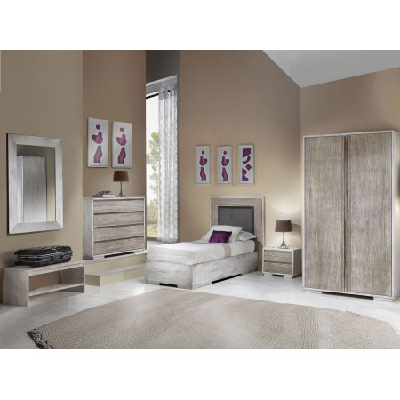 Letto singolo con giroletto, camera da letto moderna